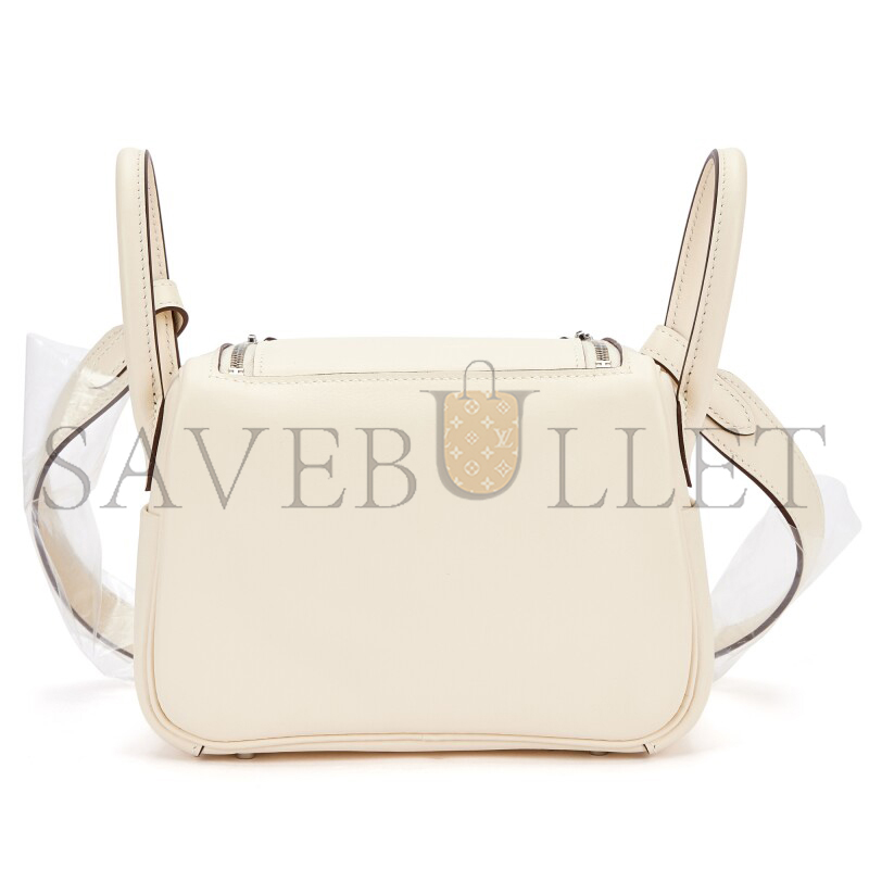 HERMES MINI LINDY 19 SWIFT PALLADIUM HARDWARE (19*12.5*9cm)